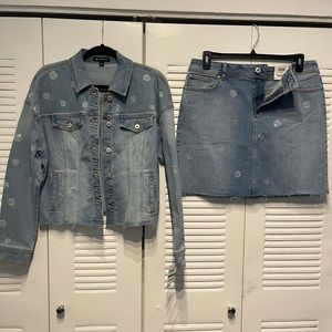 Brand New INC Denim Skirt & Jacket set